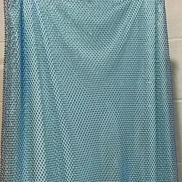 WAYF Women Maxi Skirt LARGE Turquoise Rhinestone Sparkle Contemporary Lined NWOT - Picture 3 of 9